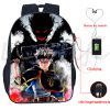 16 Inch Black Clover Usb Charging Backpack Students Anime Backpacks Waterproof Boys School Bags Mochila Teenager 3 - Black Clover Shop