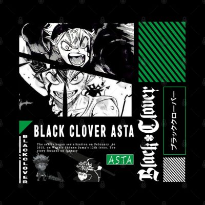 Black Clover Asta Throw Pillow Official Black Clover Merch