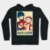 Classic Retro Black Funny Gift Hoodie Official Black Clover Merch