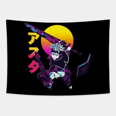 Asta Black Clover Anime Vaporwave Tapestry Official Black Clover Merch