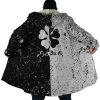 Five Leaf Clover Black Clover AOP Hooded Cloak Coat NO HOOD Mockup - Black Clover Shop