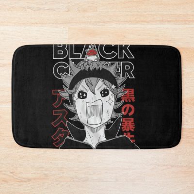 Black Clover Asta Exited Bath Mat Official Black Clover Merch