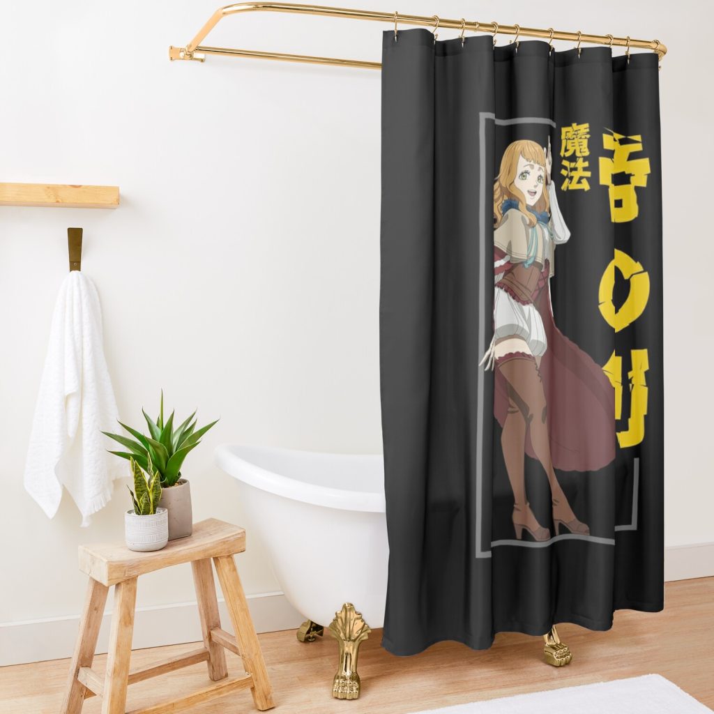 Mimosa Vermillion Black Clover Shower Curtain Official Black Clover Merch