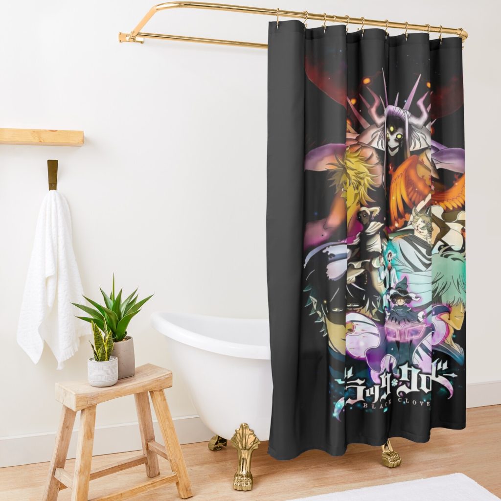 Art - Black Clover Shower Curtain Official Black Clover Merch