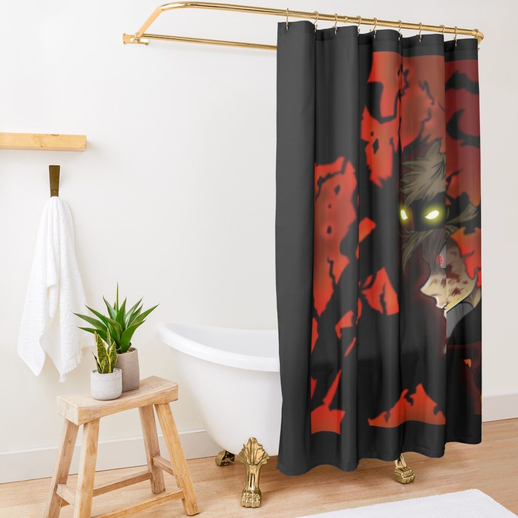 Black Clover Shower Curtain Official Black Clover Merch