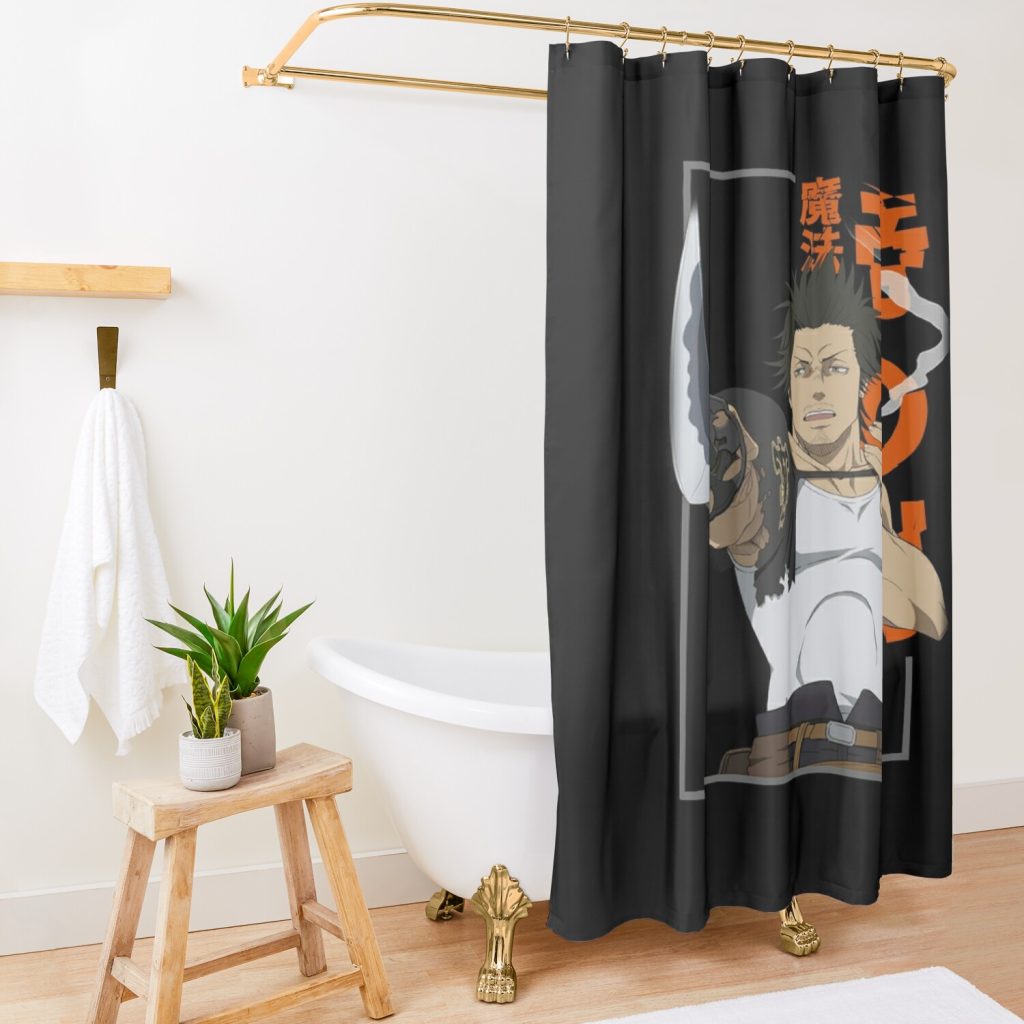Yami Sukehiro Black Clover Shower Curtain Official Black Clover Merch
