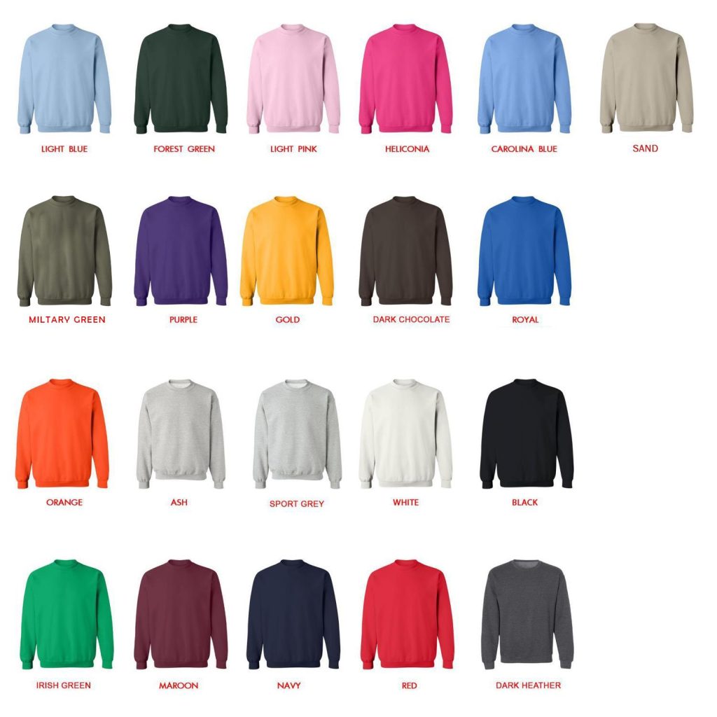 sweatshirt color chart - Black Clover Shop