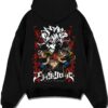 ASTACL A.black hoodie flat back design - Black Clover Shop