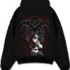 ASTAFR A.black hoodie flat back design - Black Clover Shop