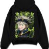 ASTSMI A.black hoodie flat back design - Black Clover Shop